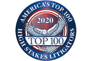 Litigantes de Alto Perfil de América Top 100 en 2020 - Insignia
